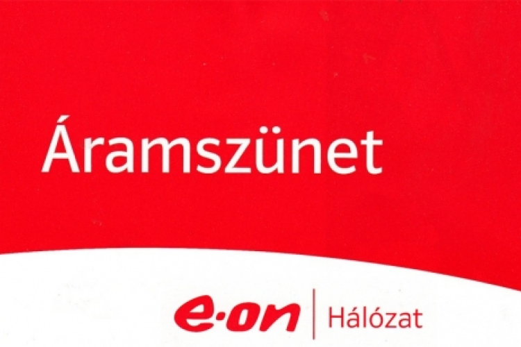 Értesítés áramszünetről